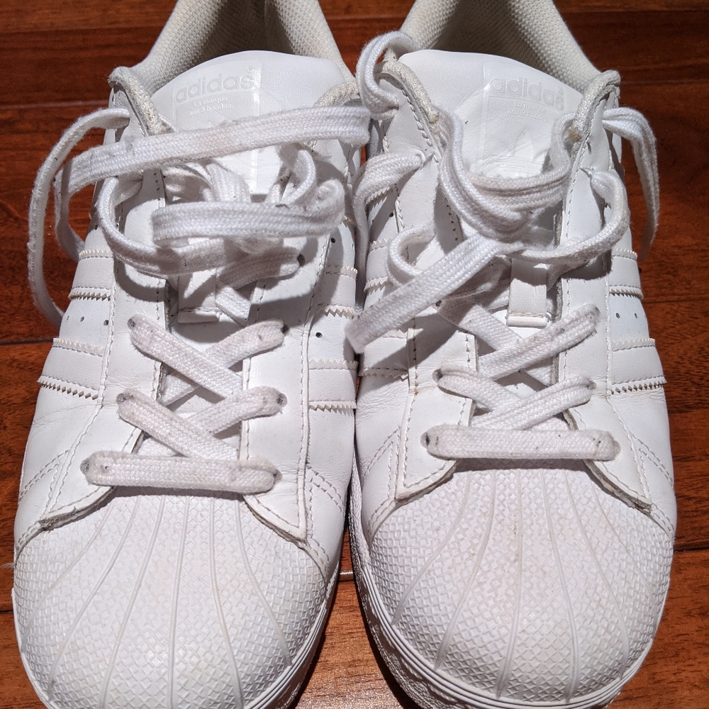 Adidas Superstars all white